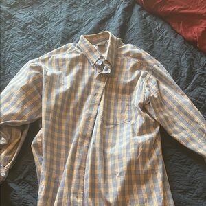 Ariat Men's Casual Blue and Yellow Checkered Shirt